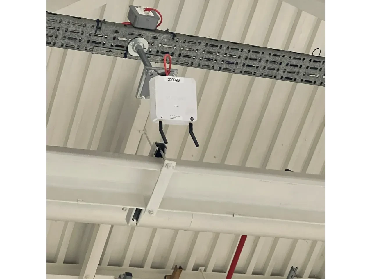 Ceiling-mounted network equipment installation