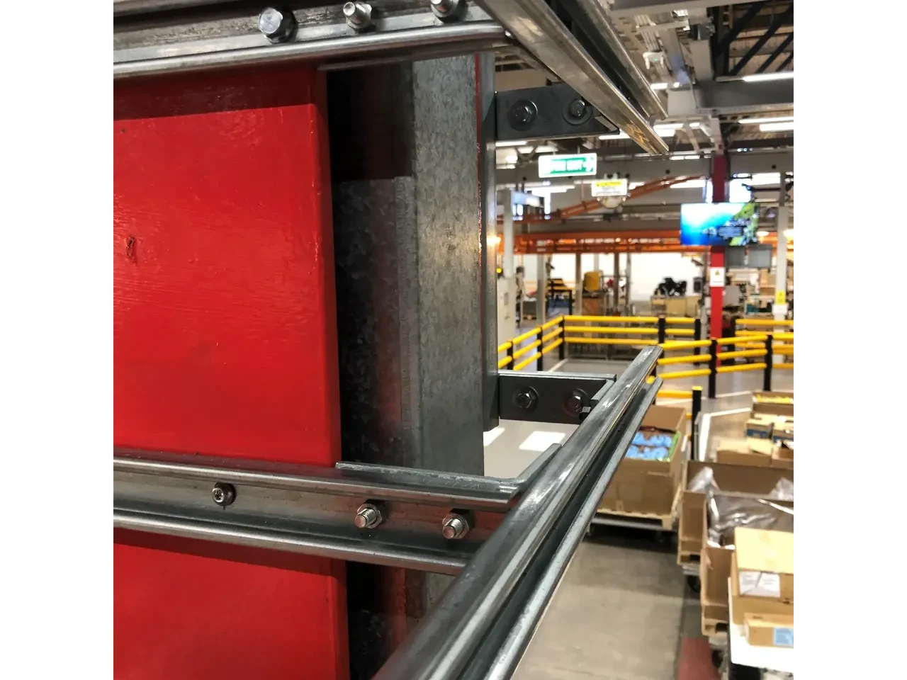 Industrial facility cable tray installation